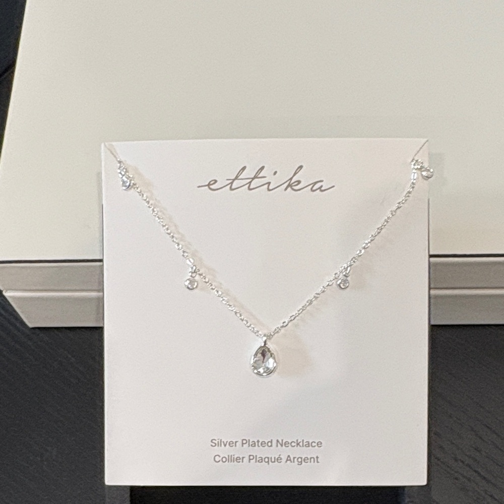 Ettika Silver Necklace with Dazzling Accents